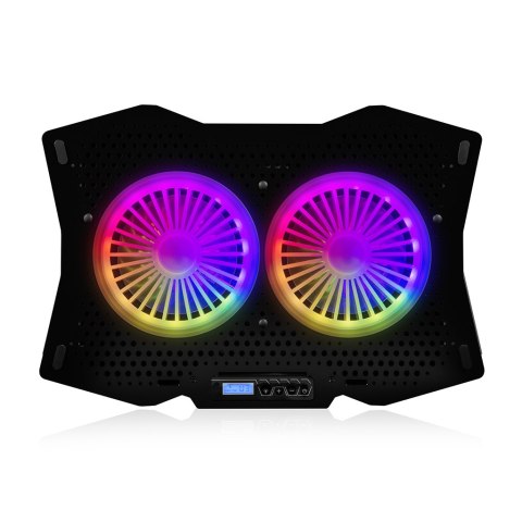 MODECOM CF18 RGB SILENT FAN CZARNA PODSTAWKA CHŁODZĄCA POD LAPTOPA MODECOM