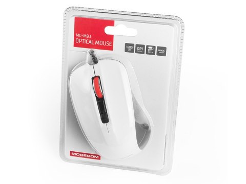 MODECOM M9.1 CZARNO-BIAŁA PRZEWODOWA MYSZ OPTYCZNA MODECOM