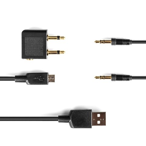 MODECOM MC-1001HF CZARNE BEZPRZEWODOWE SŁUCHAWKI NAGŁOWNE Z MIKROFONEM MODECOM