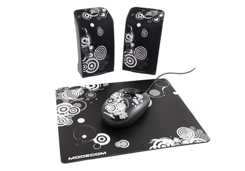 MODECOM STARTER ART ZESTAW 3 w 1 (MYSZ, GŁOŚNIKI, PODKŁADKA) MODECOM