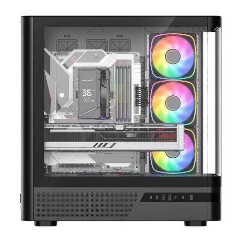 MODECOM VOLCANO AQ200 ARGB MIDI CZARNA OBUDOWA KOMPUTEROWA MODECOM