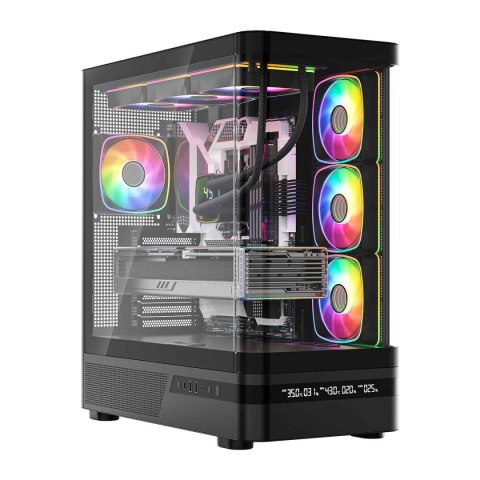MODECOM VOLCANO AQ200 ARGB MIDI CZARNA OBUDOWA KOMPUTEROWA MODECOM