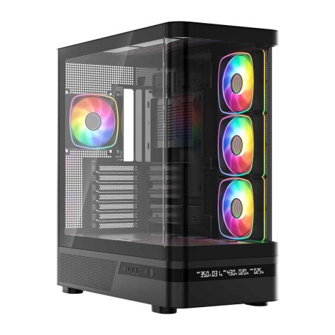 MODECOM VOLCANO AQ200 ARGB MIDI CZARNA OBUDOWA KOMPUTEROWA MODECOM