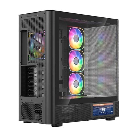 MODECOM VOLCANO AQ400 ARGB MIDI CZARNA OBUDOWA KOMPUTEROWA MODECOM