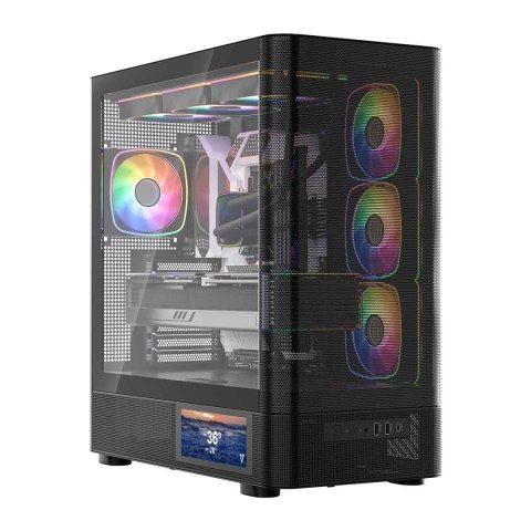 MODECOM VOLCANO AQ400 ARGB MIDI CZARNA OBUDOWA KOMPUTEROWA MODECOM