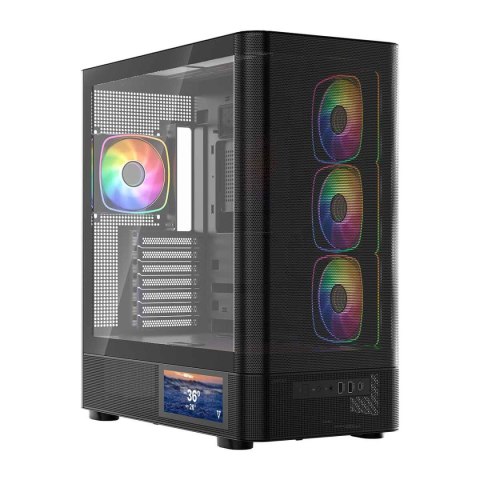 MODECOM VOLCANO AQ400 ARGB MIDI CZARNA OBUDOWA KOMPUTEROWA MODECOM