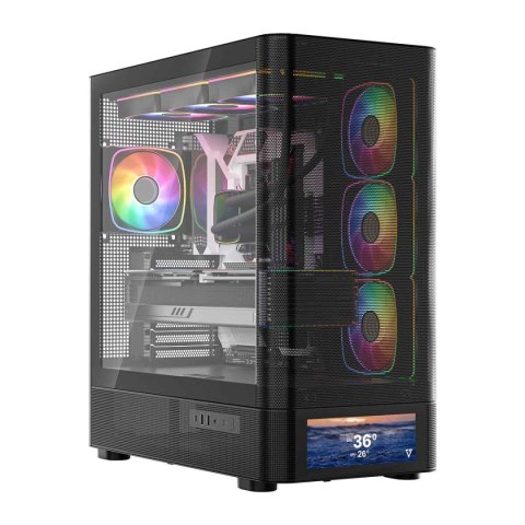 MODECOM VOLCANO AQ500 ARGB MIDI CZARNA OBUDOWA KOMPUTEROWA MODECOM