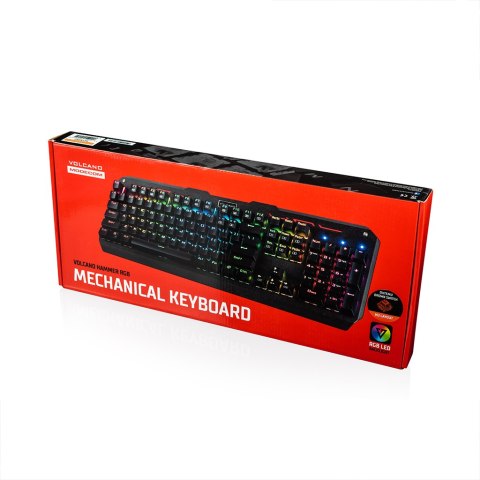 MODECOM VOLCANO HAMMER RGB PRZEWODOWA KLAWIATURA MECHANICZNA (Brązowy przełącznik Outemu) DE LAYOUT MODECOM