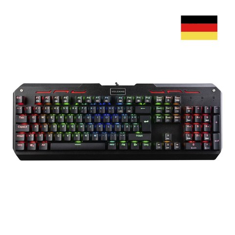 MODECOM VOLCANO HAMMER RGB PRZEWODOWA KLAWIATURA MECHANICZNA (Niebieski przełącznik Outemu) DE LAYOUT MODECOM