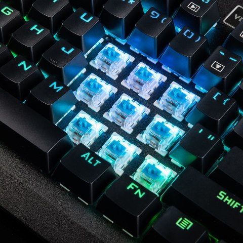 MODECOM VOLCANO HAMMER RGB PRZEWODOWA KLAWIATURA MECHANICZNA (Niebieski przełącznik Outemu) DE LAYOUT MODECOM