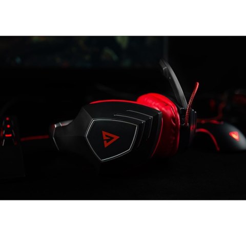 MODECOM VOLCANO MC-831 RAGE CZERWONE SŁUCHAWKI NAGŁOWNE Z MIKROFONEM MODECOM