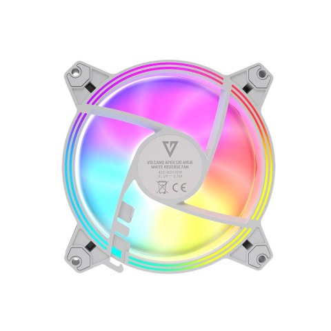 VOLCANO APEX 120 ARGB BIAŁY WENTYLATOR ODWRÓCONY MODECOM