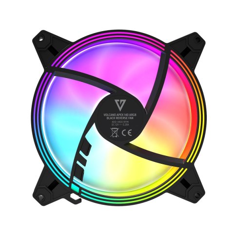 VOLCANO APEX 140 ARGB CZARNY WENTYLATOR ODWRÓCONY MODECOM