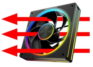 VOLCANO LOOP 120 ARGB CZARNY WENTYLATOR ODWRÓCONY MODECOM