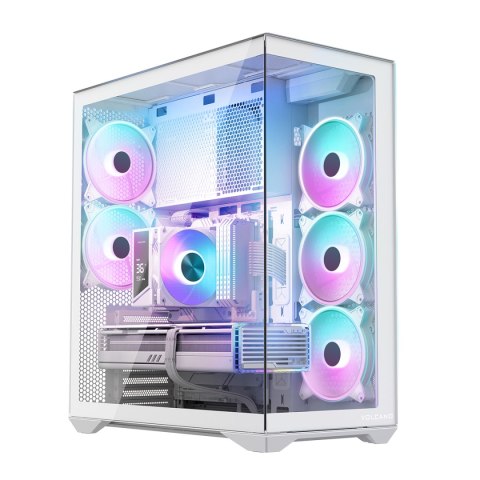 VOLCANO SPACE XL ARGB FULL TOWER 5F BIAŁA OBUDOWA KOMPUTEROWA MODECOM