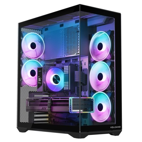 VOLCANO SPACE XL ARGB FULL TOWER 5F CZARNA OBUDOWA KOMPUTEROWA MODECOM