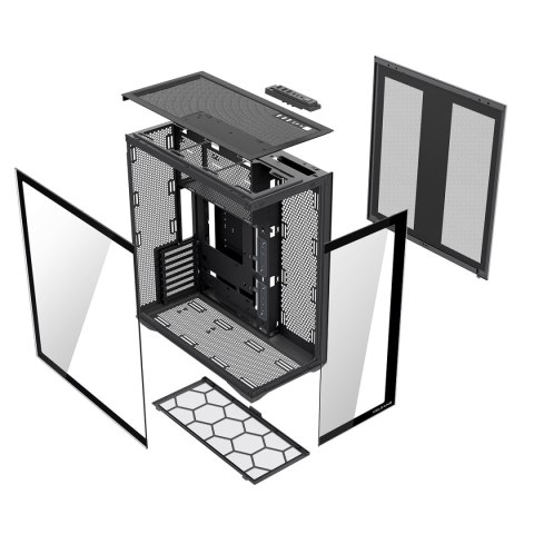 VOLCANO SPACE XL FULL TOWER NF CZARNA OBUDOWA KOMPUTEROWA MODECOM