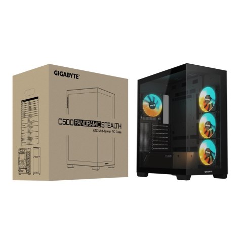 Gigabyte GIGABYTE C500 PANORAMIC STEALTH Midi Tower Czarny