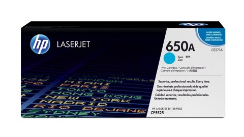 Hewlett-Packard HP 650A oryginalny wkład z błękitnym tonerem LaserJet