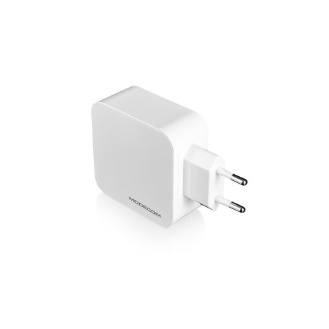 MODECOM 4U ZASILACZ DO URZĄDZEŃ MOBILNYCH 40W Z CZTEREMA PORTAMI USB (5V; 2,4A) MODECOM