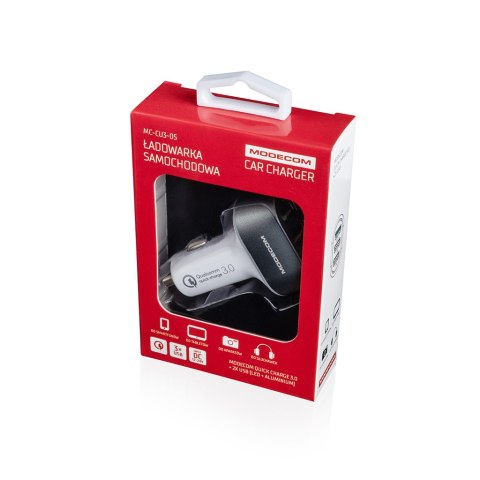 MODECOM CU3 ŁADOWARKA SAMOCHODOWA (Quick Charge 3.0 + 2x USB) MODECOM