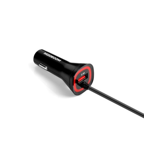 MODECOM KULU ROYAL ZASILACZ USB DO SAMOCHODU Z KABLEM microUSB MODECOM