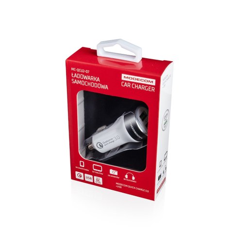 MODECOM QCU2-07 ŁADOWARKA SAMOCHODOWA (Quick Charge 3.0 + USB) MODECOM