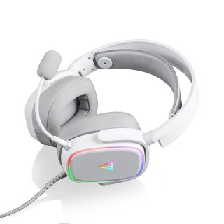 MODECOM VOLCANO MC-899 PROMETHEUS BIAŁE SŁUCHAWKI NAGŁOWNE Z MIKROFONEM MODECOM