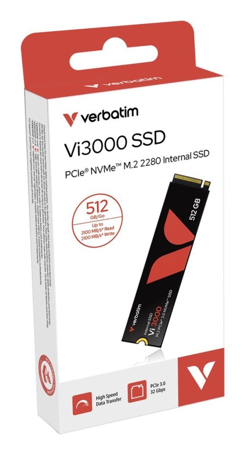 Verbatim Dysk SSD Verbatim Vi3000 512 GB M.2 PCI Express 3.0 NVMe 49374-483