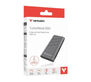 Verbatim Verbatim TurboMetal SSD USB4 2TB USB Type-C USB4 Gen 2x2 Srebrny