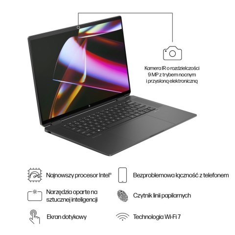 Hewlett-Packard HP Spectre x360 16-aa0233nw Ultra 7 155H 16" 2.8K Touch OLED 120Hz AG 16GB DDR5 6400 SSD1TB RTX 4050_6GB Cam 9MP 83Wh W11Pro 2Y