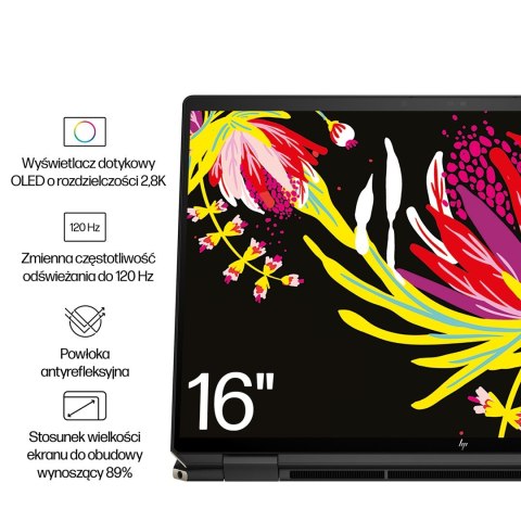 Hewlett-Packard HP Spectre x360 16-aa0233nw Ultra 7 155H 16" 2.8K Touch OLED 120Hz AG 16GB DDR5 6400 SSD1TB RTX 4050_6GB Cam 9MP 83Wh W11Pro 2Y
