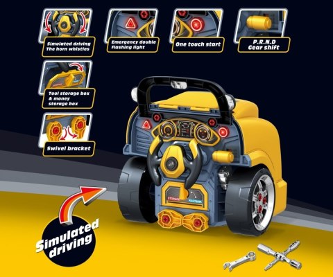 Milly Mally Zestaw mechanik warsztat silnik rozkręcalny N-Gine żółty