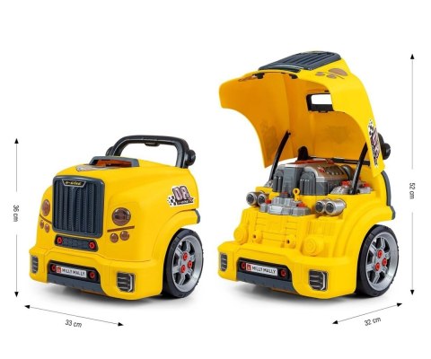 Milly Mally Zestaw mechanik warsztat silnik rozkręcalny N-Gine żółty