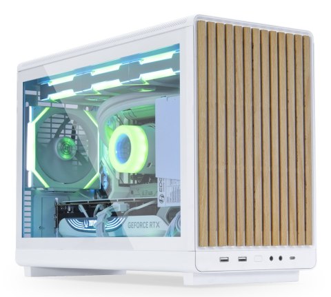 LIAN LI Obudowa PC Lian Li DAN A3-mATX Wood Edition, Szkło hartowane, Micro-ATX - Buk, biała