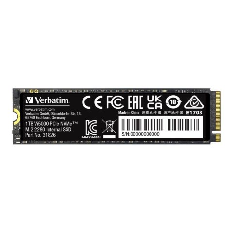 Verbatim Dysk SSD Verbatim Vi5000 1TB M.2 2280 PCIe Gen4 NVME (5000/4500 MB/s)