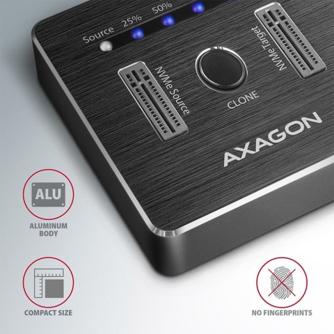 AXAGON Axagon ADSA-M2C stacja dokująca do dysków twardych USB 3.2 Gen 2 (3.1 Gen 2) Type-C