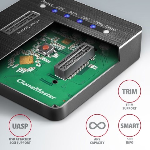 AXAGON Axagon ADSA-M2C stacja dokująca do dysków twardych USB 3.2 Gen 2 (3.1 Gen 2) Type-C