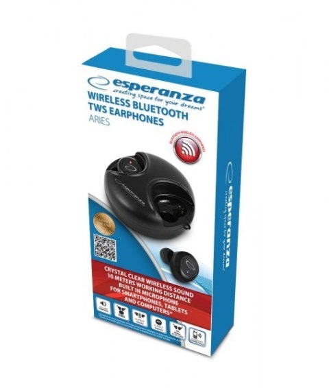 Esperanza ESPERANZA SŁUCHAWKI DOUSZNE BLUETOOTH TWS ARIES EH228K