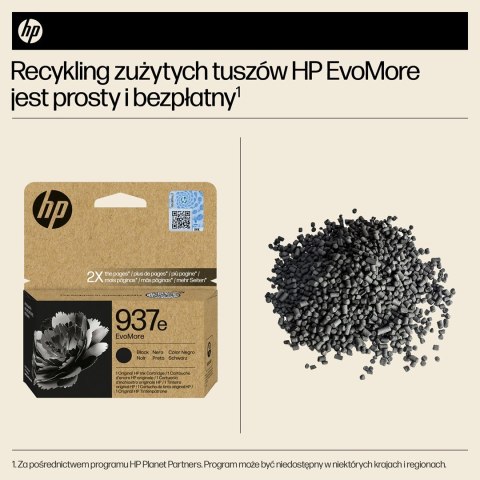 Hewlett-Packard HP Oryginalny czarny tusz 937e EvoMore