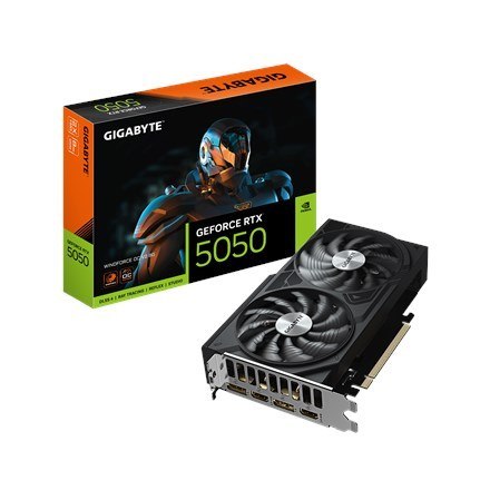 Gigabyte Karta graficzna Gigabyte GeForce RTX 5050 WINDFORCE OC V2 8G, Technologia NVIDIA, 8 GB, GeForce RTX 5050, Pamięć GDDR6, Ilość po