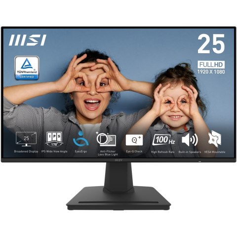 MSI Monitor MSI 24.5" PRO MP252 IPS 100Hz