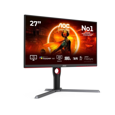 AOC AOC G3 Q27G3XMN/BK monitor komputerowy 68,6 cm (27") 2560 x 1440 px 2K Ultra HD LED Czarny