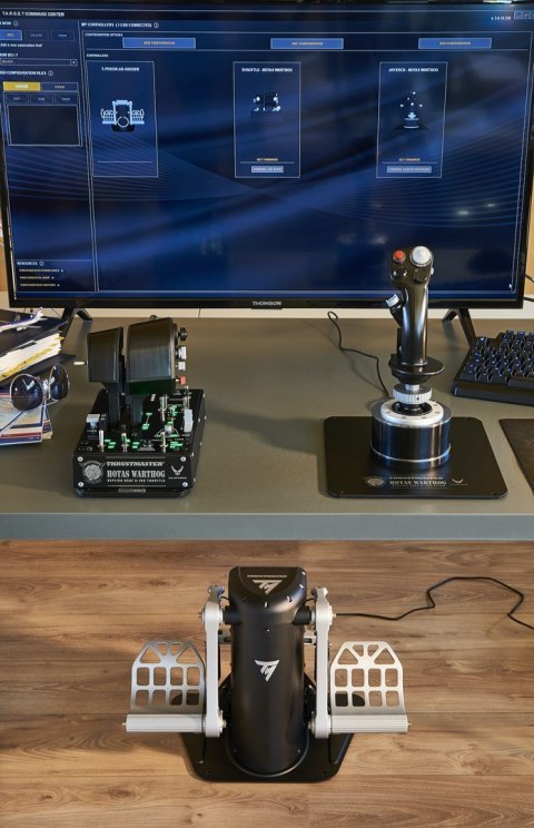 THRUSTMASTER Thrustmaster TPR Rudder Czarny, Srebrny USB Flight Sim Analogowy PC