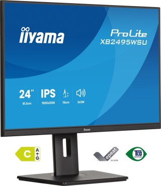 IIYAMA Iiyama ProLite XB2495WSU-B1 monitor komputerowy 61,2 cm (24.1") 1920 x 1200 px Full HD LCD Czarny