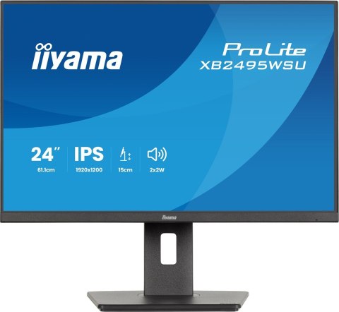 IIYAMA Iiyama ProLite XB2495WSU-B1 monitor komputerowy 61,2 cm (24.1") 1920 x 1200 px Full HD LCD Czarny