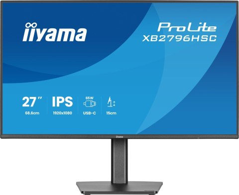 IIYAMA Iiyama ProLite XB2796HSC-B1 monitor komputerowy 68,6 cm (27") 1920 x 1080 px Full HD LED Czarny