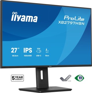IIYAMA Iiyama ProLite XB2797HSN-B1 monitor komputerowy 68,6 cm (27") 1920 x 1080 px Full HD LCD Czarny