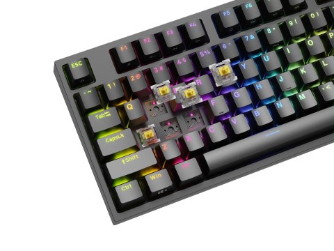 GENESIS GENESIS Thor 404 TKL klawiatura Gaming USB QWERTY Amerykański międzynarodowy Czarny