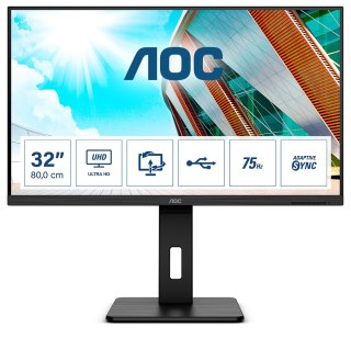 AOC AOC P2 U32P2 monitor komputerowy 80 cm (31.5") 3840 x 2160 px 4K Ultra HD LED Czarny